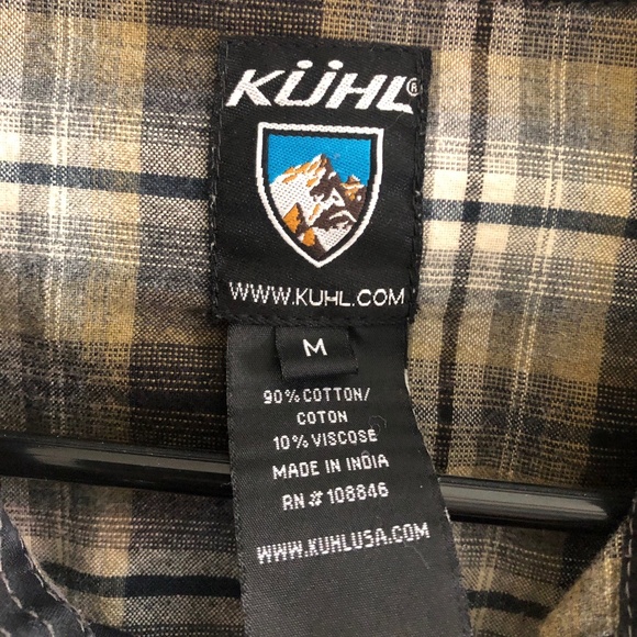 Kuhl Western Plaid Flannel Mens M Snap - Picture 2 of 5